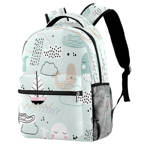 Sac à dos imprimé baleine multicolore avec bretelles ajustables pour ados et filles
