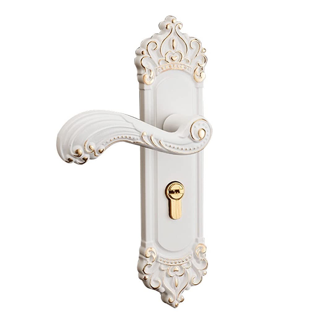Porte verrouillable vintage : serrure de sécurité et poignée de porte avec 3 clés