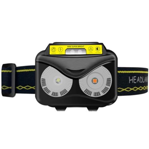 Linterna de cabeza con sensor inteligente LALAFINA batería 800mah y sujeción antideslizante USB