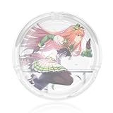 灰皿 ウマ娘 サイレンススズカ たばこ灰皿 ガラス 丸型 タバコ固定 ガラス 透明 デザイン 滑り止めパッド付 インテリアグッズ デスク装飾 洗いやすい 喫煙具 オフィス 飲食店 タバコ用 業務用 プレゼント 8.5*3.5cm