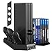 Kootek Vertical Stand for PS4 Slim/Pro/Regular Playstation 4, Controller Charging Station with Cooling Fan Game Storage and Dual Charger Indicator USB Ports for DualShock 4 Wireless Controllers