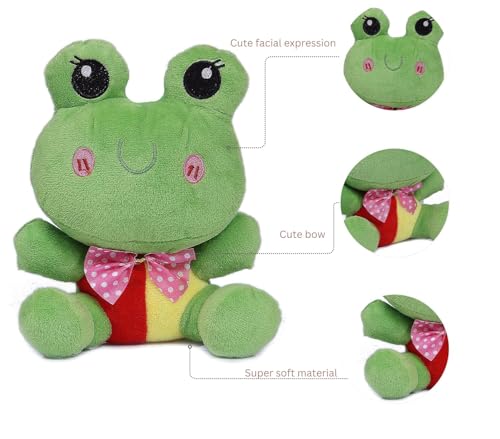Image of DearJoy Naughty Frog Soft Toy - Green, 25cm