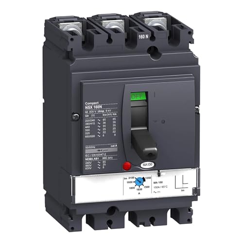 Disjoncteur LV430832 NSX160N MA 150A 3p3d 50kA boîtier moulé pour moteur
