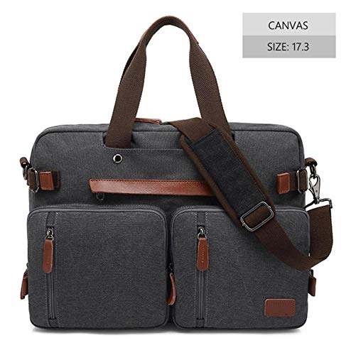 Uomini lavoro valigetta Messenger Tela di viaggio multifunzione tote portatile Big Business Casual sacchetto riutilizzabile tessuto grigio 17