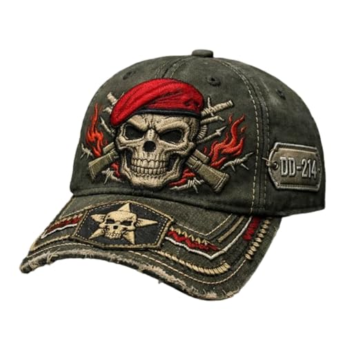 Gorra de béisbol con estampado de veteranos del club, estilo informal, ajustable, color negro (negro, 20)