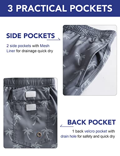 Image of BOJIN Mens Swim Trunks 9 inch Quick Dry Stretch Swim Shorts Mesh Lining Bathing Suits Swimwear Beach Shorts with Pockets