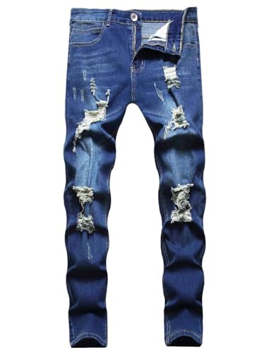 Kinghua Ripped Jeans Pants for Men Summer Slim Pantalones De Hombre Casual Skinny Distressed Denim Pants with Pockets3