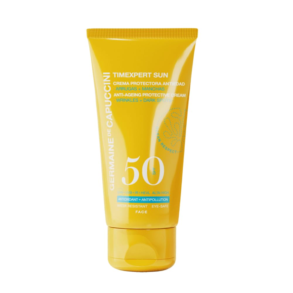 Leche Protectora Solar SPF 50 - Timexpert Sun - Protección Solar Avanzada con Tecnología Antiarena, Antioxidantes y Calmantes para Rostro y Cuerpo - Alta Protección UVA/UVB con Tacto Seco - 200ml