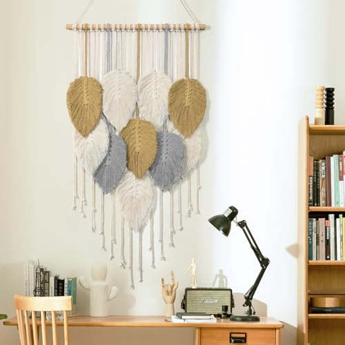 LOMOHOO Tapeçaria de parede de macramê, decoração de casa boho, decoração de tecido boêmio para quar