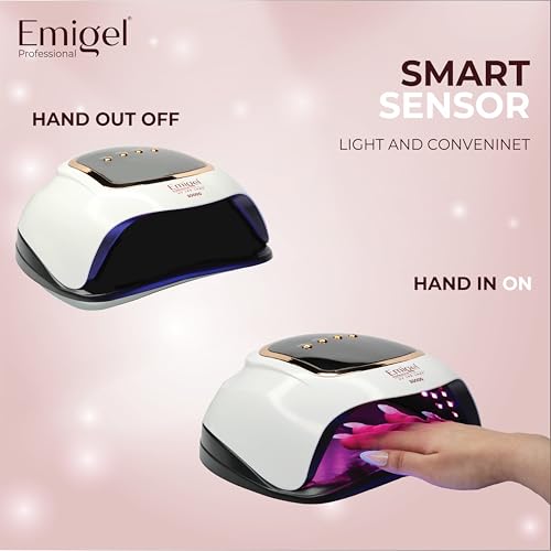 Emigel Professional Nail UV Lamp 300W | Nail UV Lamp | Professional Nail Lamp for UV Gel | Nail Gel Curing Light With 4 Month Warranty. - Image 4