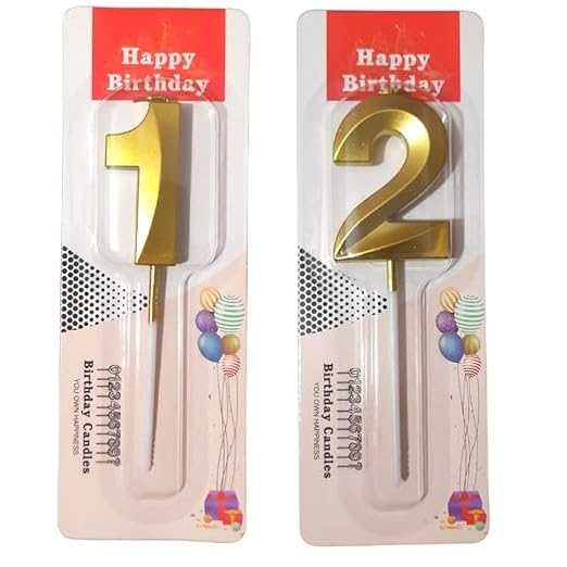 Image of ToyUniverse Number 12 Gold Candle | Twelve | 12 Metallic Gold for Twelfth Birthday,Anniversary, Surprise Party Cake Decoration (Pack of 2,Number 12)