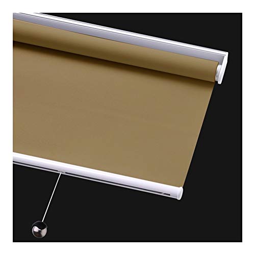 Persianas enrollables automáticas para oficina, baño, balcón, impermeables y personalizables en 4 colores, latón, 90 cm x 120 cm