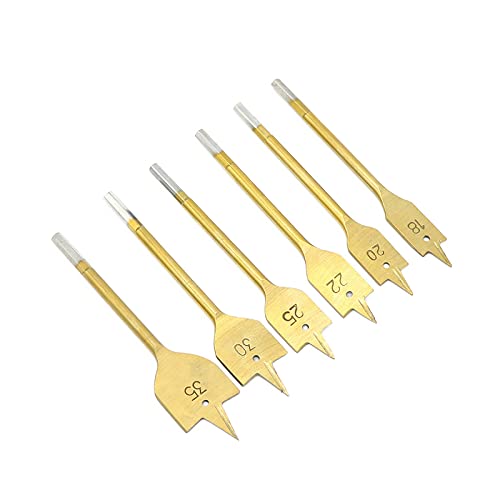 13pcs Hex Shank Titanium Coating Flat Spade Woodworking Wood Drill Bits Hole