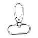 1-inch Silver Curved Lobster Clasps Swivel Trigger Clips Snap (Pack of 20)