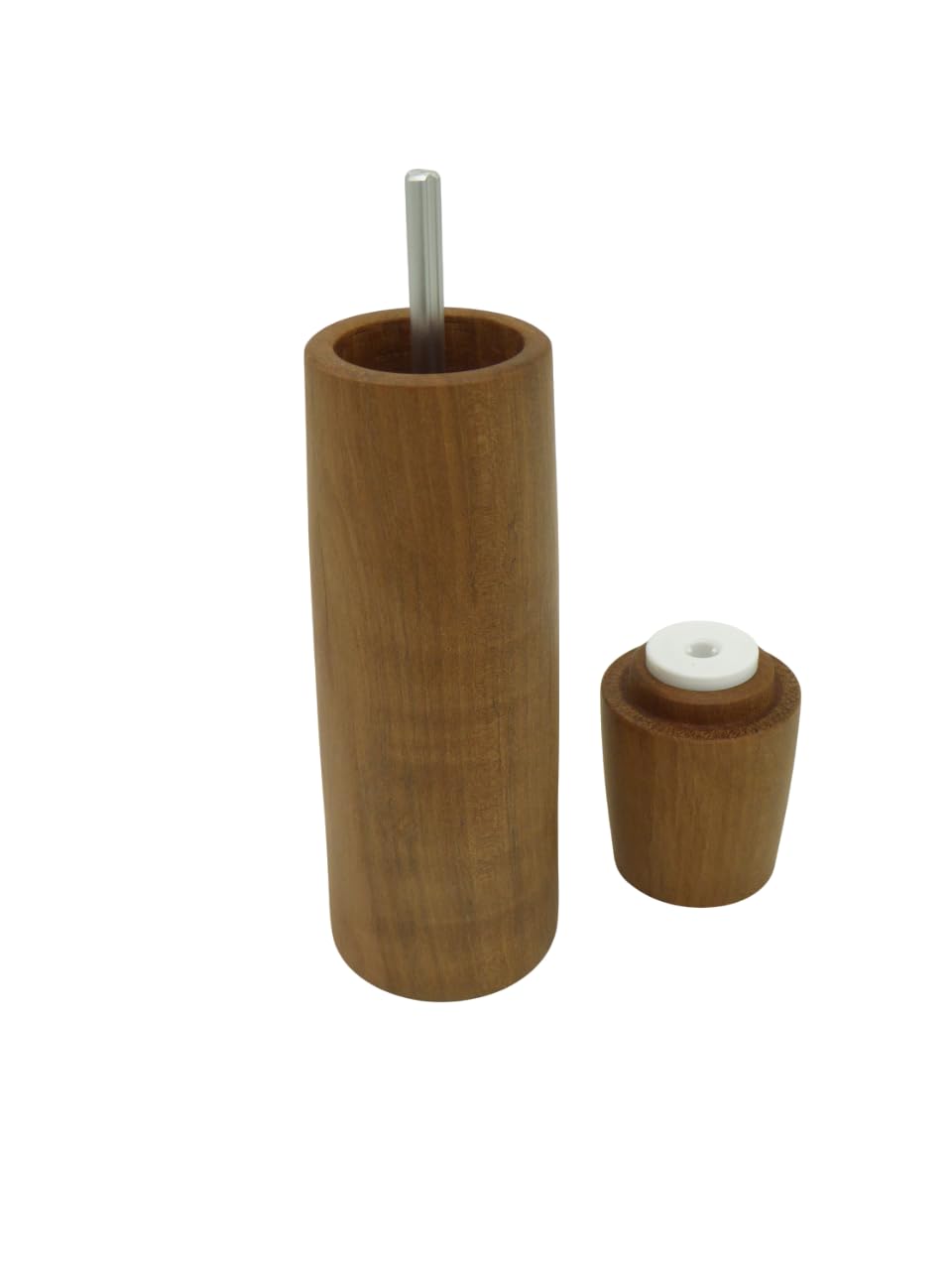 Holz Salz- oder Pfeffermühlen handgemacht aus Edelhölzern mit Keramikmahlwerk | handgedrechselt | Gewürzmühlen | Unikate | tolle Geschenkidee (Birne, 170mm)