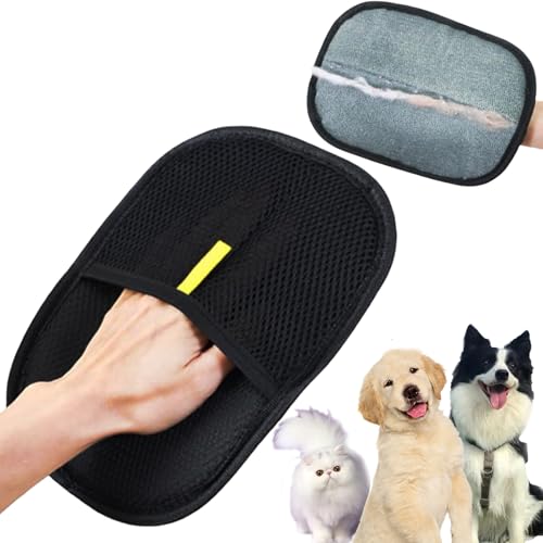 Pet Hair Remover Gloves Dog Cat Gloves Grooming Static Removal Glove Double Cleaning Sided for Pets Magic Brush Pet Hair Cats Dogs Brush Versatile Deshedding for Sofa Wipe Furmingle Clothes Carpet Bed
