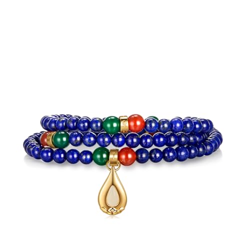 Image of Five Elements 18K Gold Vermeil 3 Layered Crystal Gemstone Beads Bracelet & Necklace for women Solid 925 Sterling Silver 18K Gold or White Gold Plated jewelry