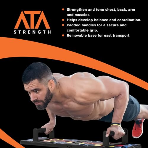 ATA-Strength Heavy-Duty 15-in-1 Foldable Push Up Board for men and women with Adjustable Grip Strengthener, skipping Rope, and 3 Resistance Bands Comprehensive Home Workout System for Targeted Muscle Training and Enhanced Grip Strength - Image 8