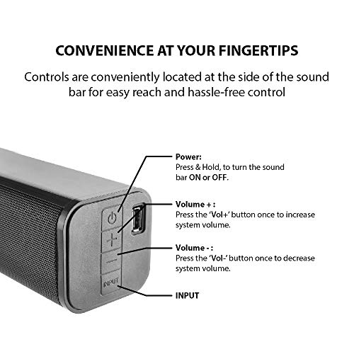 Image of Blaupunkt SBW01 Wired Dolby Soundbar with Subwoofer, Bluetooth and HDMI Arc(Without Remote)