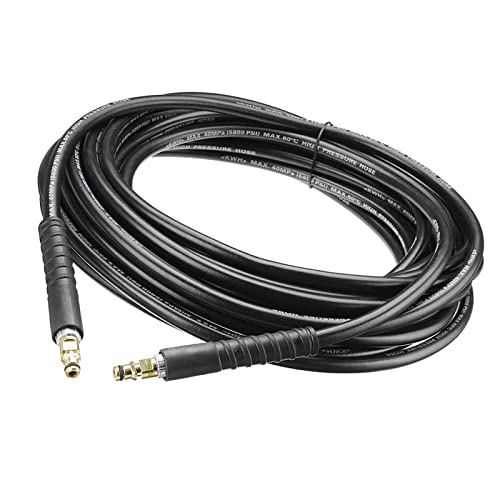 LANRU 15M High Pressure Washer Hose Compatible with Kar-cher K Series K2 K3 K4 K5 K7, Black
