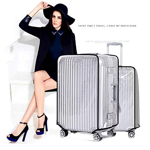 Cratone Koffer Cover Beschermfolie Bagage Cover voor rolkoffer Transparant PVC Kofferhoes Bagage Cover 22 24 28 30 inch (Transparant) - Image 7