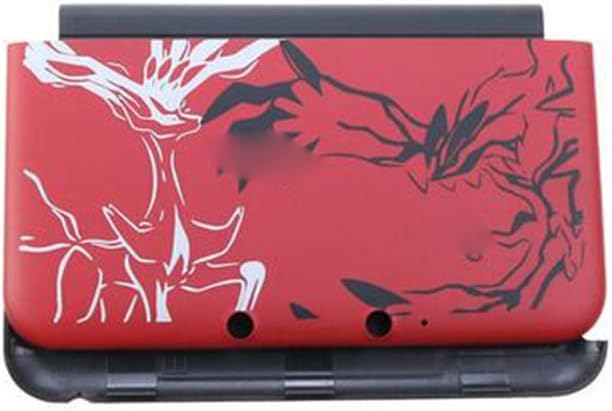 Image of Top & Bottom Faceplate Cover Plate Case Housing Shell for 3DS XL /LL Console Front Back Cover (koudai Red)