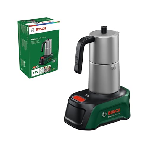 Bosch EasyMoka18V-2 Inox Sistema de cafeteras a batería 18V (soporte, caja de cartón)