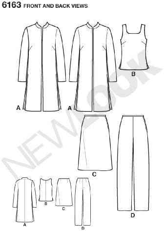 New Look 6163 Women's Separates Sewing Pattern, Jacket, Top, Skirt & Pants, Sizes 8-18 image 5