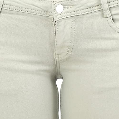 Image of TWGE - Women's Mid Rise Skinny Fit Jeans - Single Button, Stretchable Denim Pants - Ankle Length - Stylish Casual Wear
