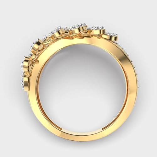 Bague plume de paon argent et moissanite pour sublimer vos soirées chic