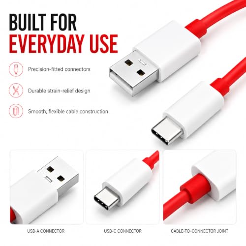Image of Novobit 100W SuperVOOC Type-C Cable Compatible With OnePlus, 1yr Warranty