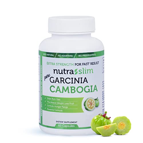 Image of NUTRASLIM Garcinia Cambogia Capsules for with HCA & Green Tea Extract - Weight Management Supplement - 60 Capsules