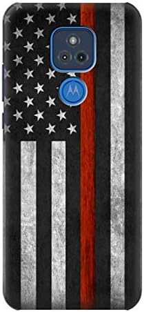 R3472 Firefighter Thin Red Line Flag Case Cover for Motorola Moto G Play (2021)