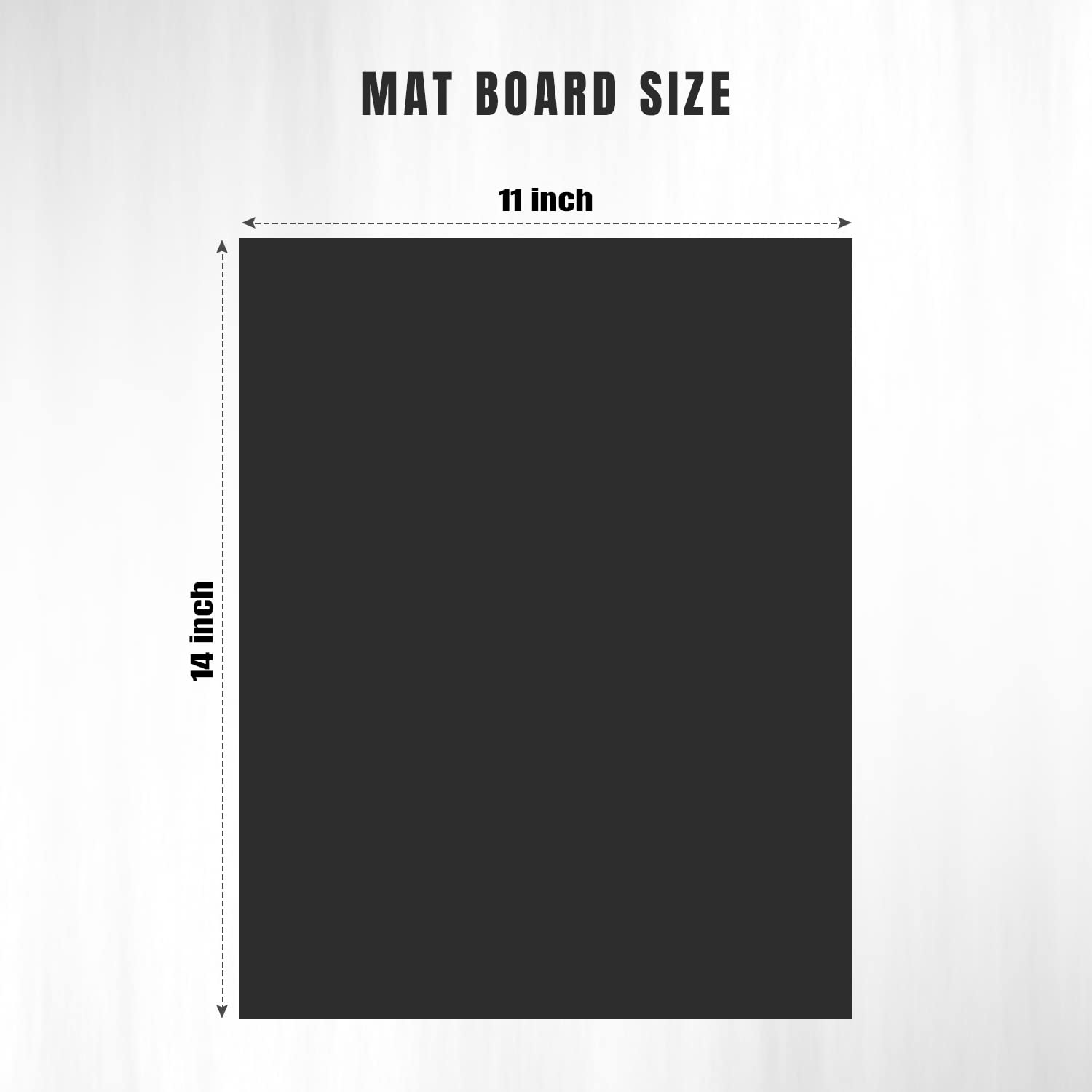 AUEAR, 15 Pack 11x14 Uncut Matte Boards Black Photo Mat Board Great for Picture Framing, Print, Artwork