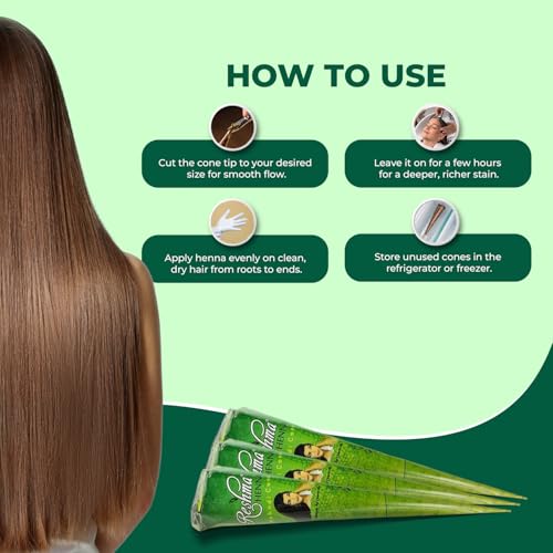 Reshma Beauty 3 Pack de Conos Rajasthani para Cabello 50g miniatura 3