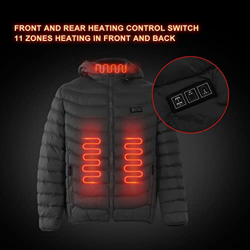 Jaqueta Aquecida, Casaco de Aquecimento de 3 Níveis Ao Ar Livre USB Jaquetas de Aquecimento Elétrico