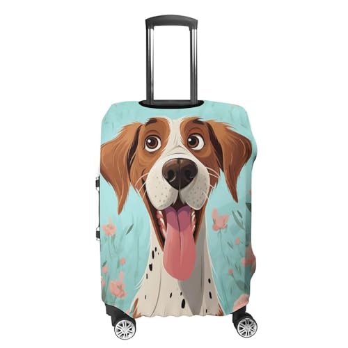 Travel Luggage Cover Suitcase Protector Funny Dog Elastic Washable Stretch Suitcase Protector Anti-Scratch Travel Suitcase Cover Fit 18-32 Inch Luggage4