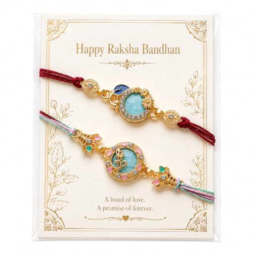 Image of Peacock Colorful Feathers Designer Rakhi with Roli Pack - Rakhi for Brother, Bhaiya, Bhai
