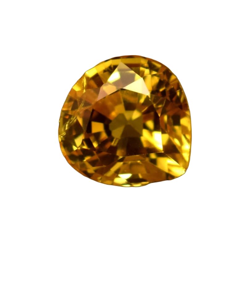 Saphir orange de qualité supérieure taillé en cœur pour haute joaillerie DIY