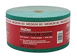 ProDec Schleifpapier, Körnung 80, mittelfein, Aluminiumoxid, 50 m x 115 mm, Rolle, grün
