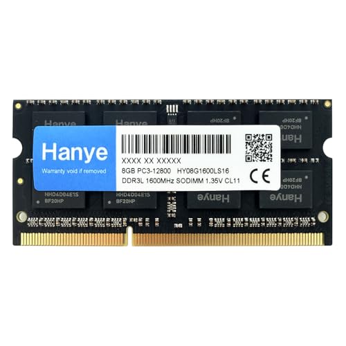 Hanye ノートPC用メモリ DDR3L-1600 PC3-12800 8GB SODIMM