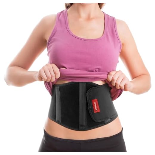 ORTONYX Ergonomic Umbilical Hernia Belt for Women and Men - Abdominal Support Binder with Compression Pad - Navel Ventral Epigastric Incisional and Belly Button Hernias Surgery Brace - OX353-S/M