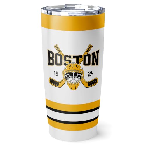 Image of ANTKING Boston Tumbler 20oz Custom Name Number Travel Mug Gifts | Stainless Steel Insulated Coffee Cup for Men Women