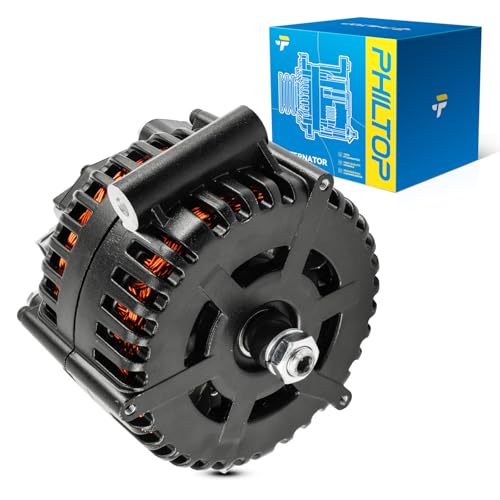 Image of PHILTOP 7341N New Alternator Fit for 1999-2003 Ford F-350 Super Duty V8 7.3T, 1999-2002 F-250 Super Duty V8 7.3T, 2004-2007 F-250 Super Duty V8 6.0T, 230Amp High Output Alternator Replace 7341N