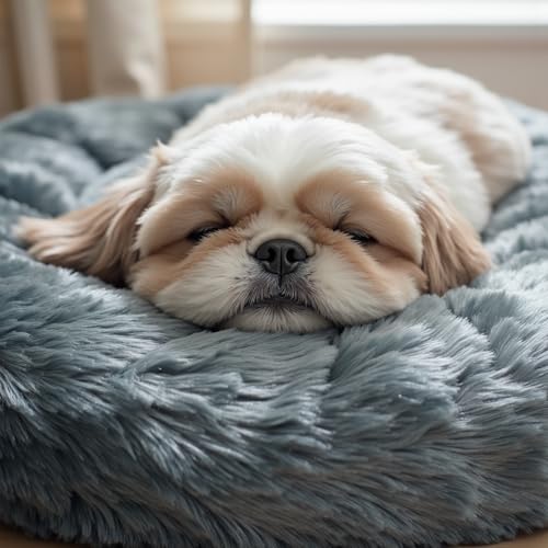Image of WOW DOG Donut Bed for Dogs & Cats (Gray, M)