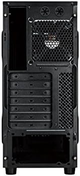 Rear view of Xigmatek Vanguard Plus PC case showing expansion slots and rear fan mount