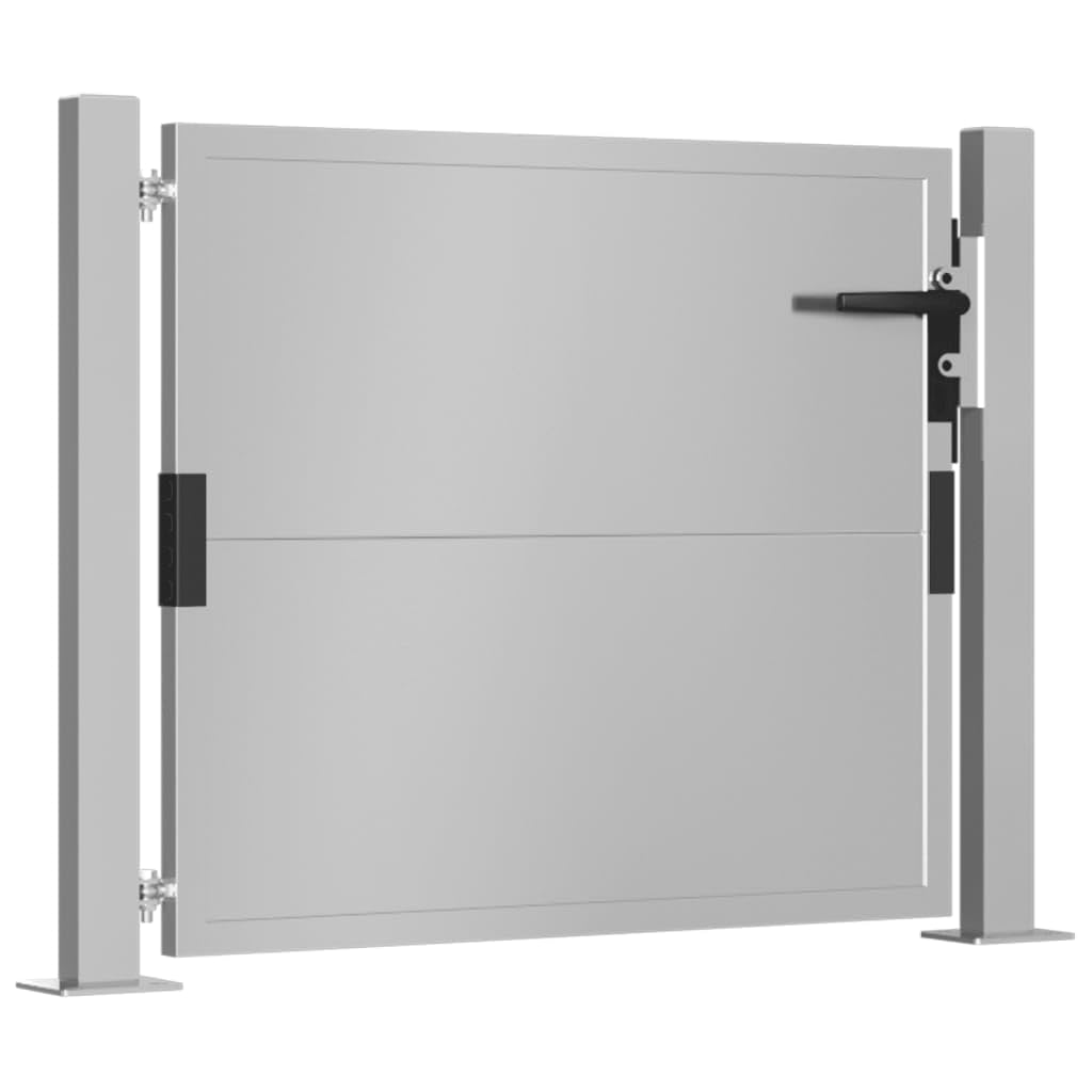 Festnight Puerta de Jardín Metalica 105 x 105 cm, Puerta de Exterior de Acero Corten, Marrón