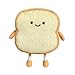 Toast Pain tranché Oreiller, Oreiller en Peluche Doux créatif, Expression faciale Pain Nourriture canapé Coussin Peluche poupée Jouet, décoration de la Maison Mignonne pour Enfants Adultes