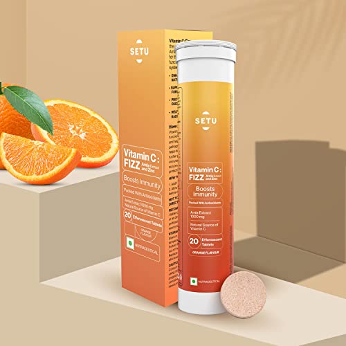 Setu Vitamin C Fizz 20 Effervescent Tablets (Pack of 1) Amla