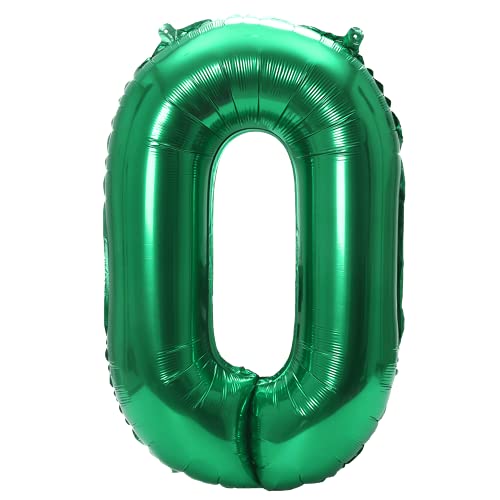 Image of YPSelected 32 Inch Large Foil Helium Number Balloon Birthday Wedding Party 0-9 (Green, 0)